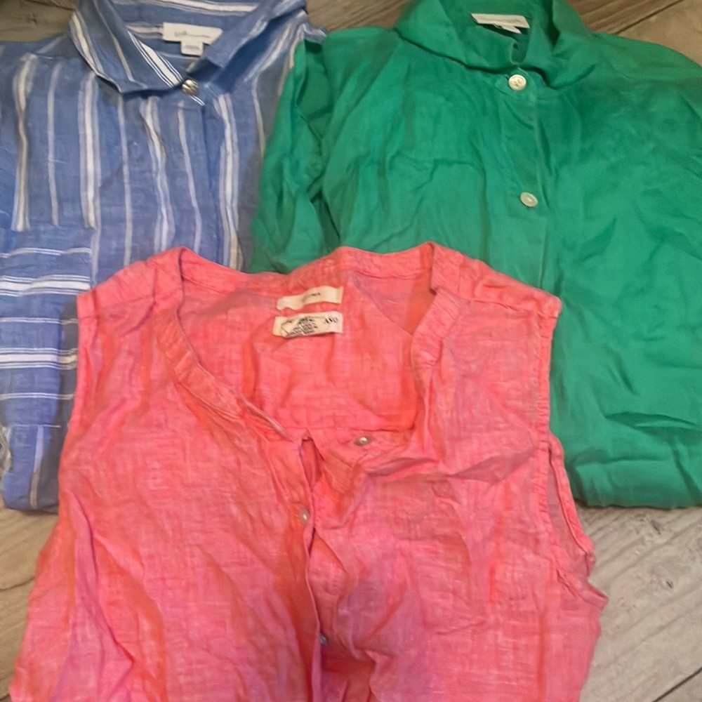 Lot of 3 Linen shirts size medium